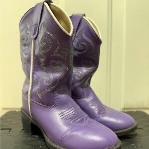 Old West Purple Boots 8.5D Toddler